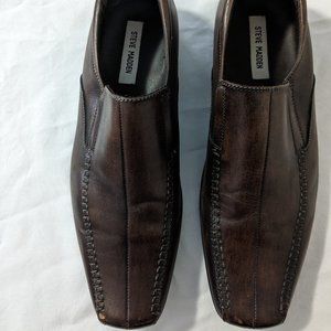 STEVE MADDEN SIZE 9.5 CARANO BROWN LOAFERS